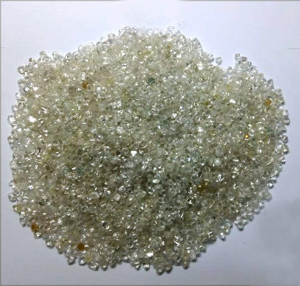 Rough diamonds close up